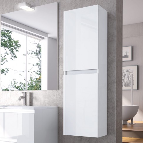 Columna de baño CLAIR en color blanco mate 110x35cm · Pereda